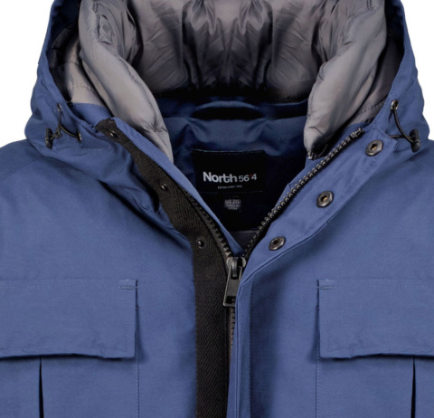 North 56 4 Duża Kurtka Parka Zimowa - Granat North 56 4 Duża Kurtka Parka Zimowa - Granat
