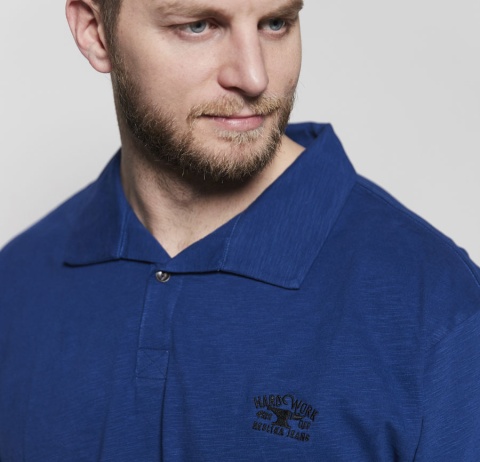 Replika Duża Koszulka Polo Longsleeve Blue