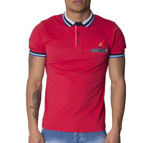 Duża Koszulka Polo Kangol - Czerwona Duża Koszulka Polo Kangol - Czerwona