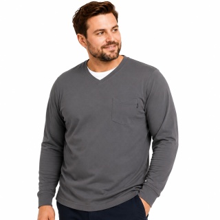 Duża Koszulka Longsleeve Viking - Szara
