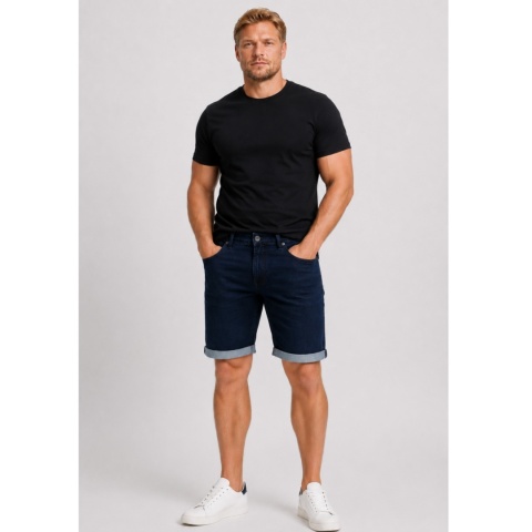 North 56 4 Duże krótkie spodnie jeans - Granat CF