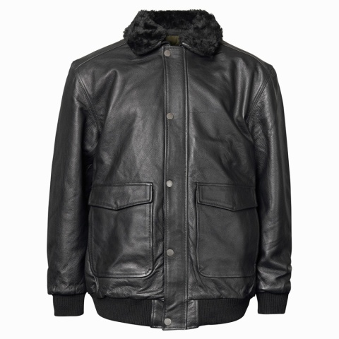 North 56 4 Duża Kurtka Zimowa Skórzana