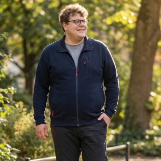 Adamo Duża Bluza rozpinana Granat