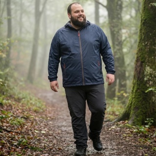 Adamo Lekka Duża Kurtka Przeciwdeszczowa - Granat