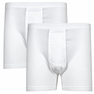 Duże Bokserki Adamo Ribbed- Białe