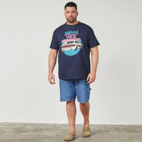 North Latitude Duża Koszulka Miami Vice Granat