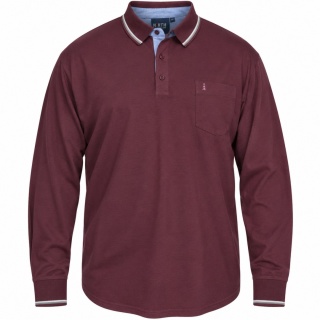 North Latitude Duża Koszulka Polo Longsleeve - Bordo