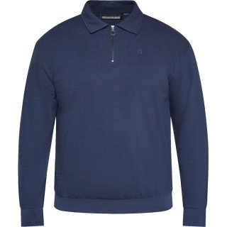 North Latitude Duża Bluza Polo Longsleeve - Navy