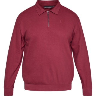 North Latitude Duża Bluza Polo Longsleeve - Bordo
