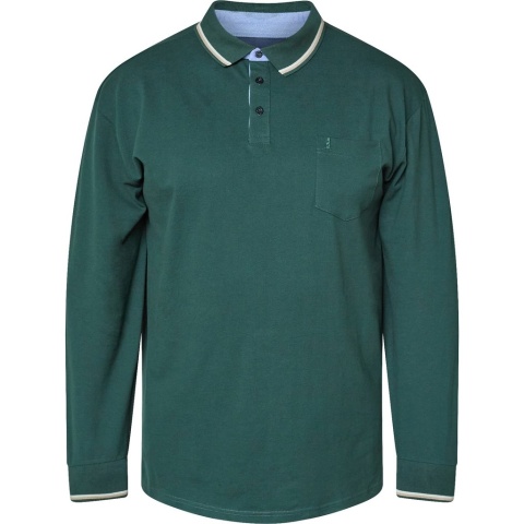 North Latitude Duża Koszulka Polo Longsleeve - Green