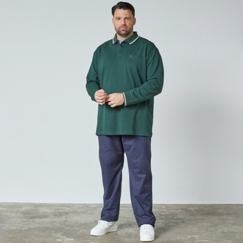 North Latitude Duża Koszulka Polo Longsleeve - Green