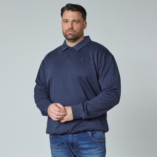 North Latitude Duża Bluza Polo Longsleeve - Navy