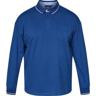 North Latitude Duża Koszulka Polo Longsleeve - Blue