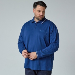 North Latitude Duża Koszulka Polo Longsleeve - Blue