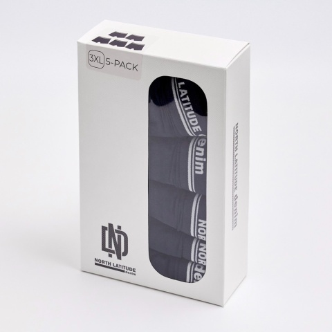 North Latitude Duże Bokserki 5-pack - Granat
